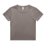 Wo's Faded Organic Rib Tee | 4036