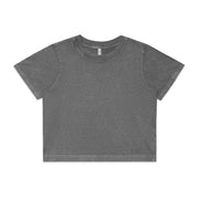 Wo's Stone Wash Heavy Crop Tee | 4086