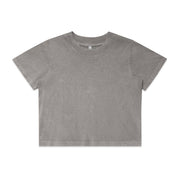 Wo's Stone Wash Heavy Crop Tee | 4086