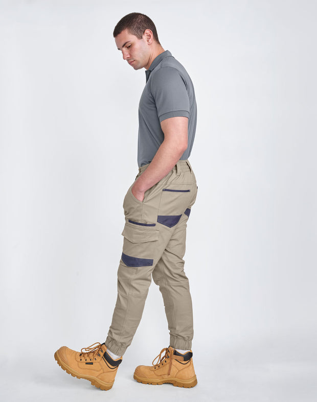 Unisex Cotton Stretch Drill Cuffed Work Pants