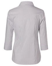 Women's Ticking Stripe 3/4 Sleeve Shirt