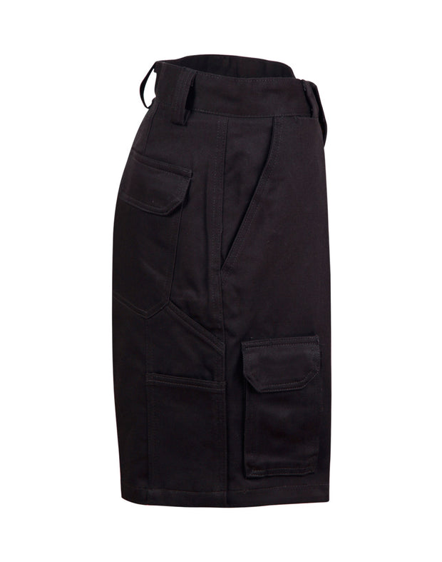 mens hvy cotton pre-shr drill short