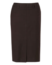 Women's Mid Length Lined Pencil Skirt in Poly/Viscose Stretch