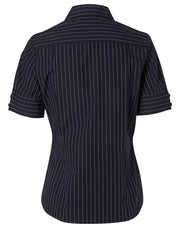 Women's Pin Stripe Short Sleeve Shirt