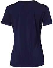 Ladies' V-neck with Tab S/S Knit Top