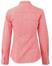 Women's Gingham Check Roll-up L/S Shirt