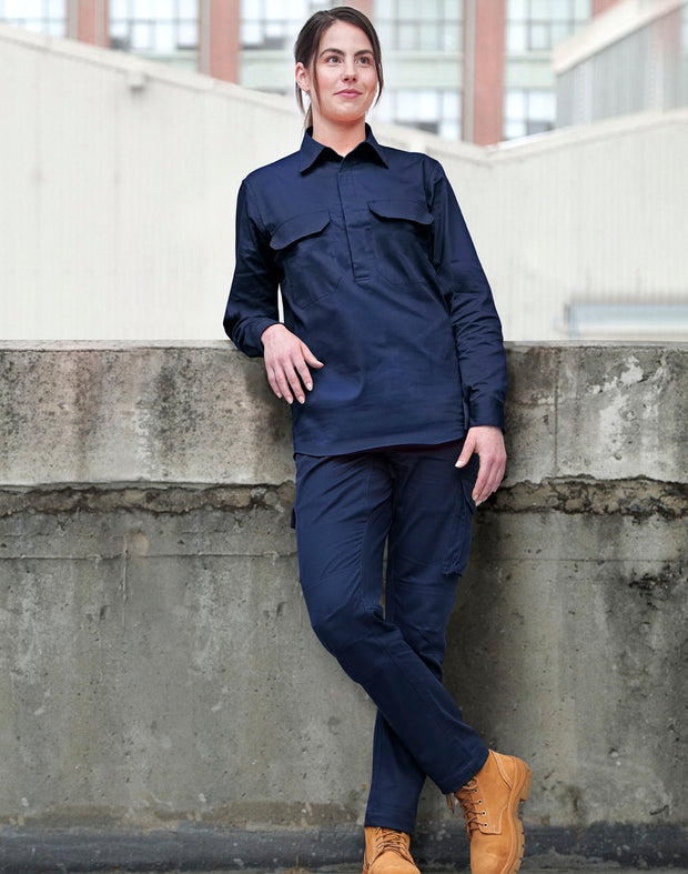 Cool-Breeze Closed Front L/S Work Shirt