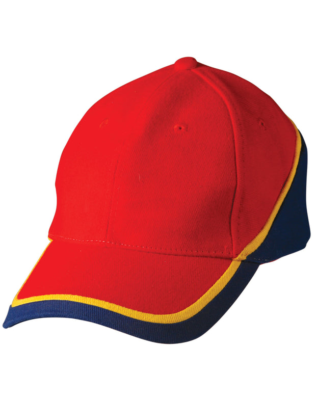 Tri-color sue heavy brushed cotton cap