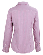 Ladies' Two Tone Mini Check L/S Shirt