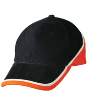 Tri-color sue heavy brushed cotton cap