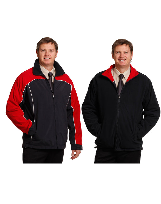 Reversible jacket contrast colors