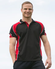 Men's Cooldry Contrast Polo With Sleeve Panel