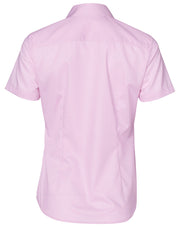 Ladies' Dobby Striped Taped S/S Shirt