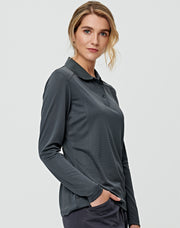 Ladies' Bamboo Charcoal L/S Polo