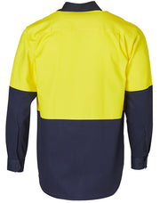 Hi-Vis cotton drill shirt L/S