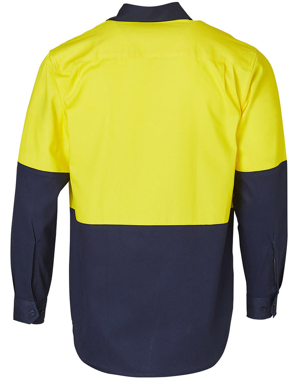 Hi-Vis cotton drill shirt L/S