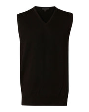 Men's 100% Merino Wool V Neck Vest