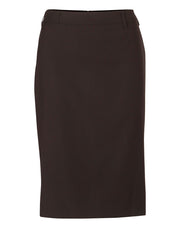 Women's Mid Length Lined Pencil Skirt in Poly/Viscose Stretch
