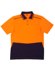 Unisex Hi-Vis Bamboo Charcoal S/S Polo