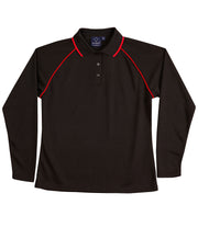 Ladies' cooldry raglan L/S polo