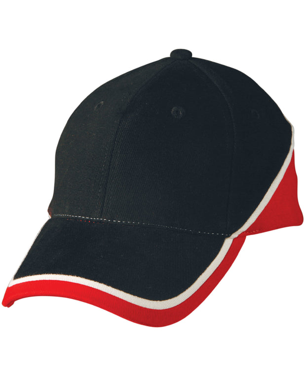 Tri-color sue heavy brushed cotton cap
