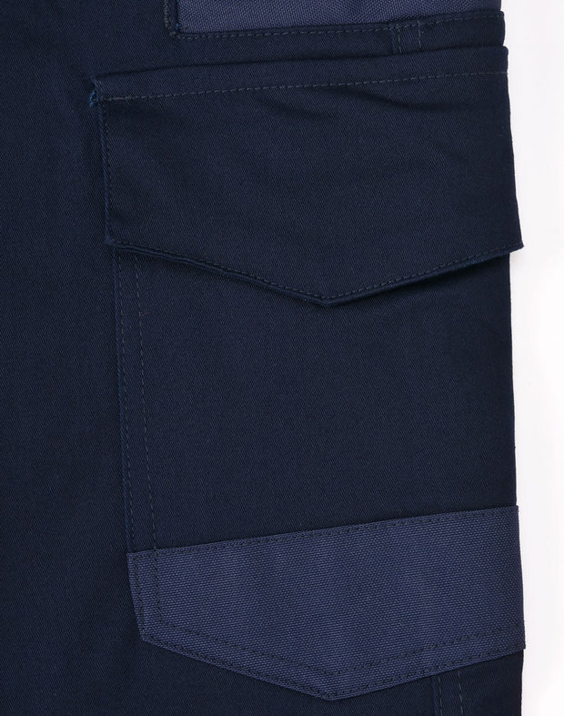 Unisex Cotton Stretch Drill Cuffed Work Pants