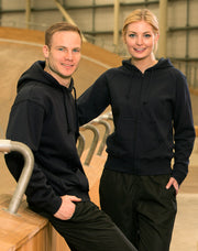 Ladies' full-zip fleecy hoodie