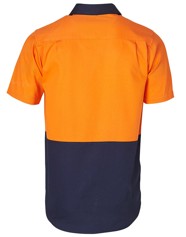 Hi-Vis two tone S/S cotton work shirt