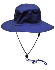 Surf hat with clip on chin strap