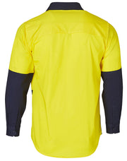 Hi-Vis two tone Cool-Breeze L/S cotton work shirt