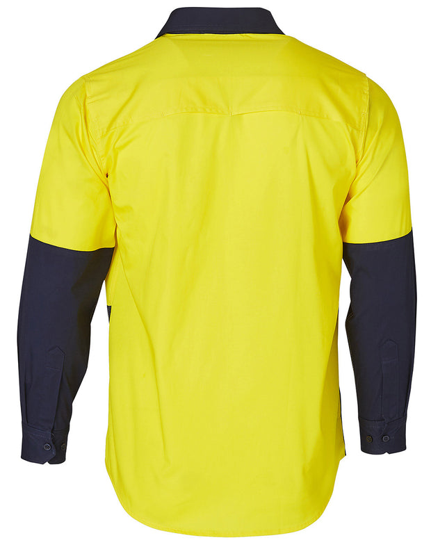 Hi-Vis two tone Cool-Breeze L/S cotton work shirt