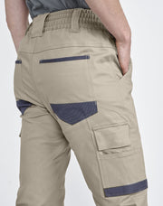 Unisex Cotton Stretch Drill Cuffed Work Pants