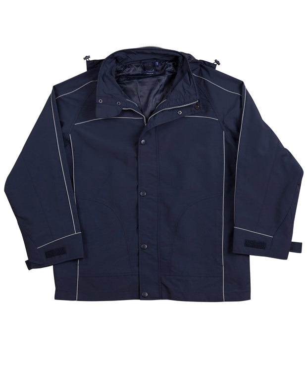 3 in 1 Jacket, silver relective piping