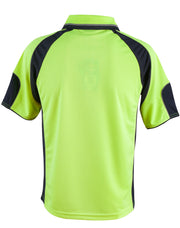 Men's Hi-Vis Cooldry Contrast Polo with Sleeve Panels