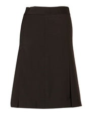 Women's Pleated Skirt in Wool Stretch
