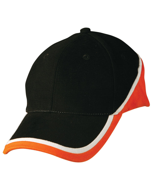 Tri-color sue heavy brushed cotton cap