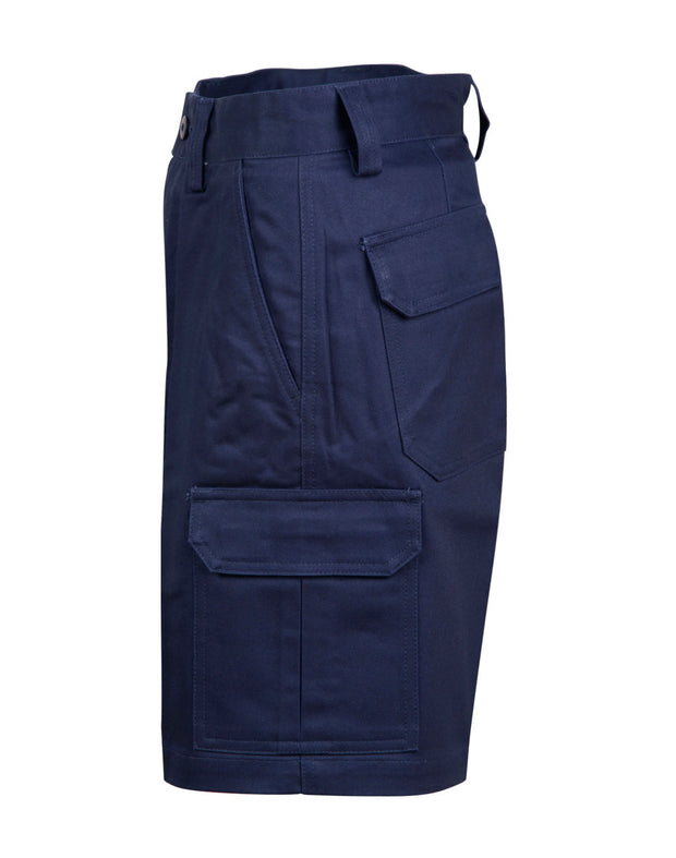 mens hvy cotton pre-shr drill short