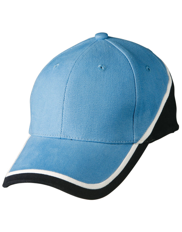 Tri-color sue heavy brushed cotton cap