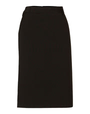Women's Mid Length Lined Pencil Skirt in Wool Stretch