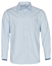 Men's Mini Herringbone Long Sleeve Shirt