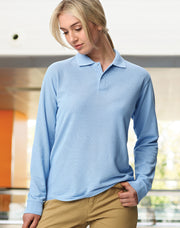 Adults' 240gsm Poly/Cotton Pique L/S Polo