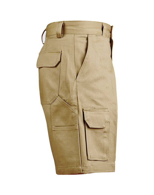 mens hvy cotton pre-shr drill short