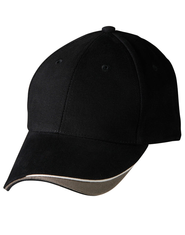 The edge, two tone heavy brushed sandwich peak
