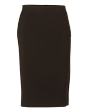 Women's Mid Length Lined Pencil Skirt in Poly/Viscose Stretch Stripe