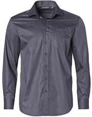 Men's Dobby Striped Taped L/S Shirt