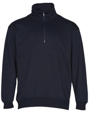 1/2 zip collar fleecy sweat