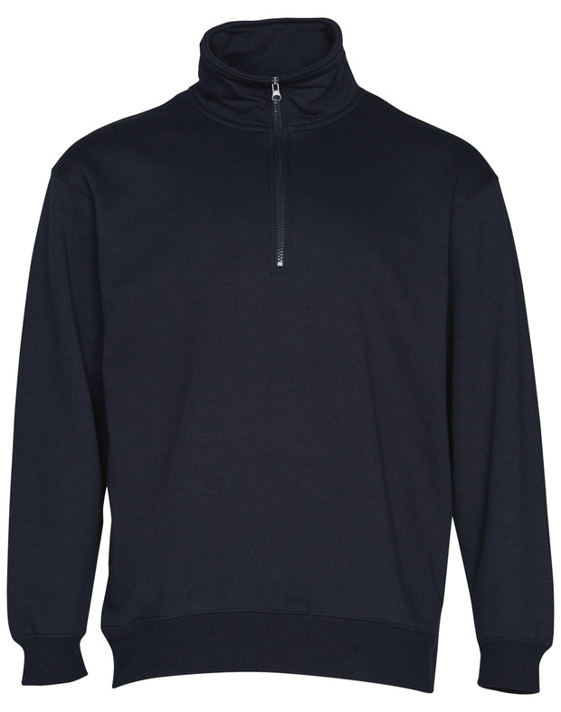 1/2 zip collar fleecy sweat