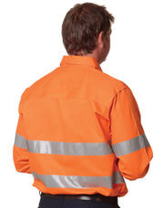 Men's Hi-Vis L/S Drill Shirt With 3M Tapes