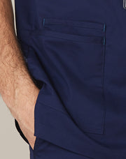 Men's Contrast Colour S/S Scrub Top