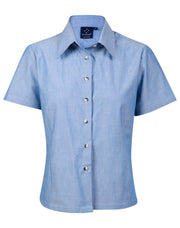 Ladies w/f S/S chambray shirt
